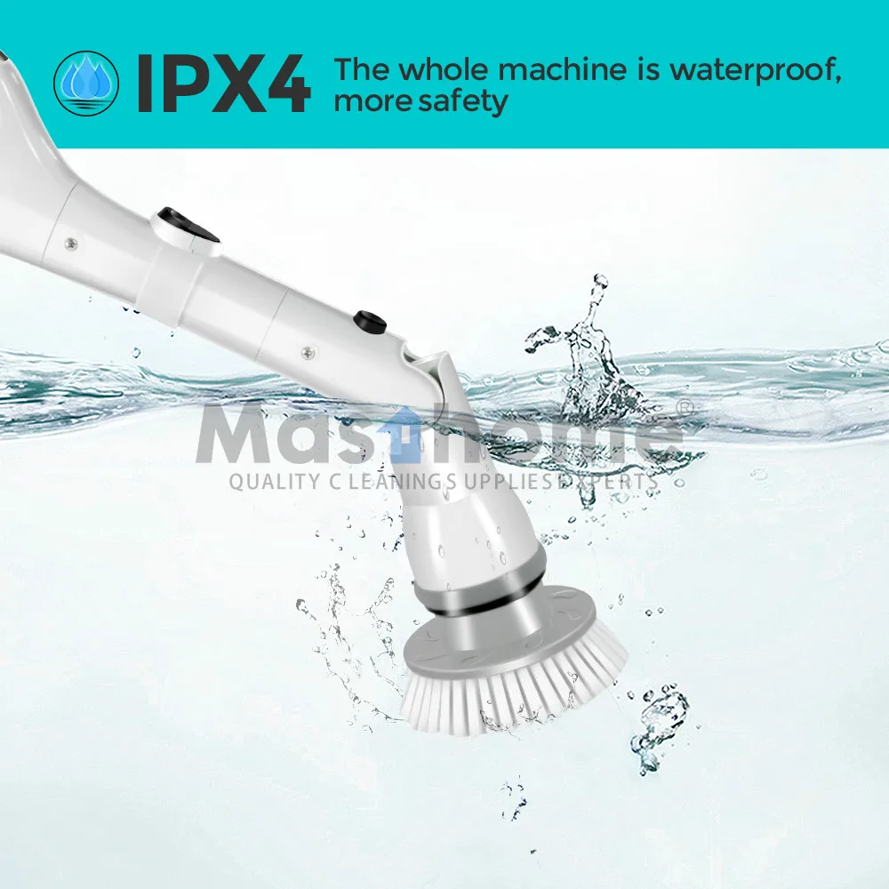 Masthome Long Handle Roof Electric Cleaning Tools Scrubber Brush Power