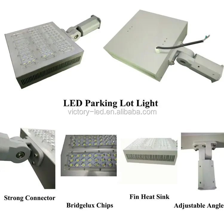 6500K 150W Meanwell and Bridgelux gas station and shoppers car park Aluminum Alloy LED Shoe Box Parking Lot Light