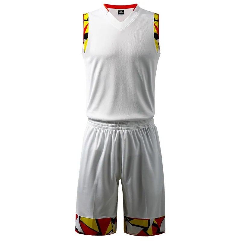 

Custom Team Basketball Jersey Men Basketball Suit Set DIY Name Number Logo Basketball Uniform