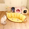 Yellow pot-point pet cat sleeping bag cat tunnel bag cat bed