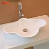 UPC Vanity Top Luxury Designer Unique Shape Washroom Stone Acrylic Bathroom Sinks