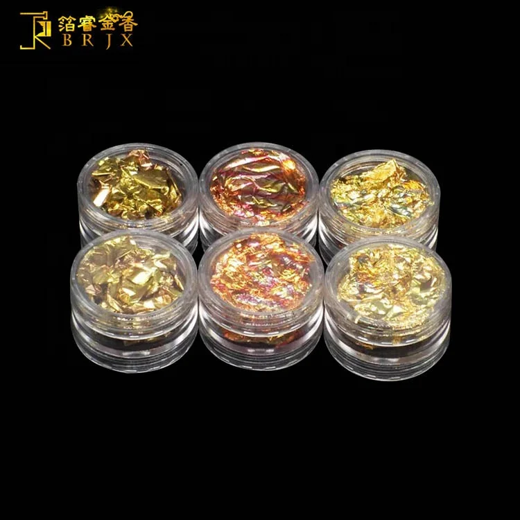 
China best quality fine nail sticker diy nail parts gold leaf 