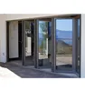 68 series 1.6mm aluminum designed door glass doors big bifold door with security metal mesh