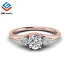 925 sterling silver 3 stone trellis engagement ring