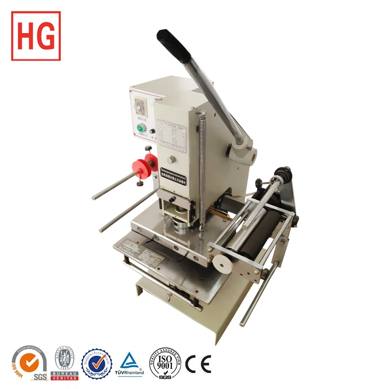 hand operate heat printing machine/Manual gilding press machine/leather logo embossed hot stamping machine