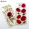 For iphone X Xs 8 7 6 Plus Clear Tpu Cell Phone Case Real Natural Wild Dry Pressed Flower Case