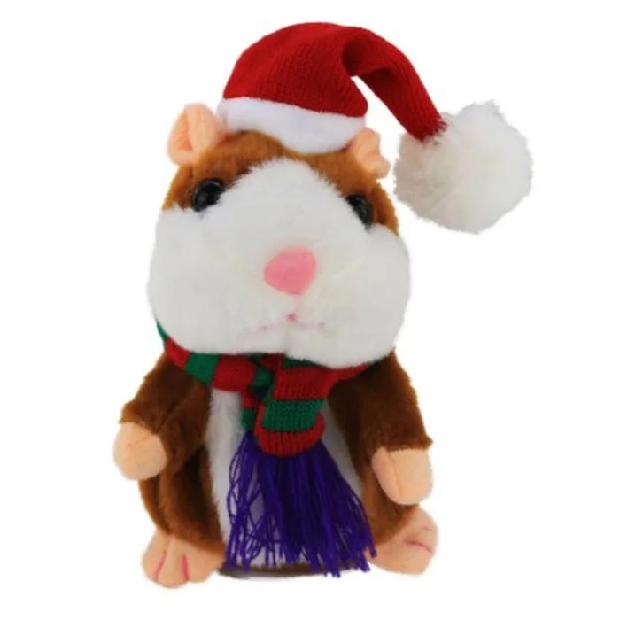 cute repeating talking plush hamster