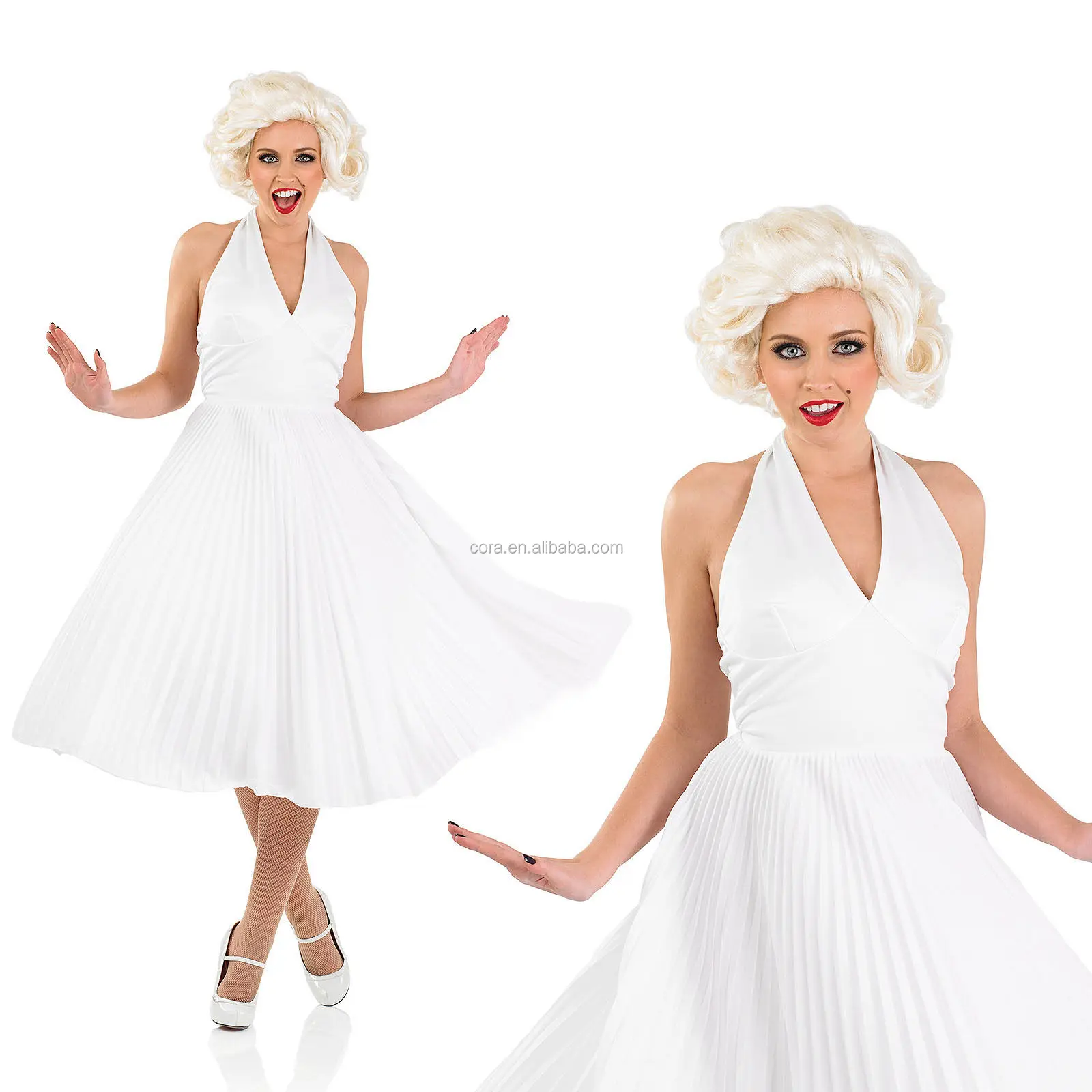 Мерлин Монро в белом платье
