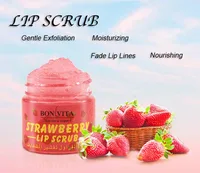 

Hot Sale BONVITA Lip Moisturizing Exfoliating Vegan Organic Strawberry Cucumber Lip Scrub