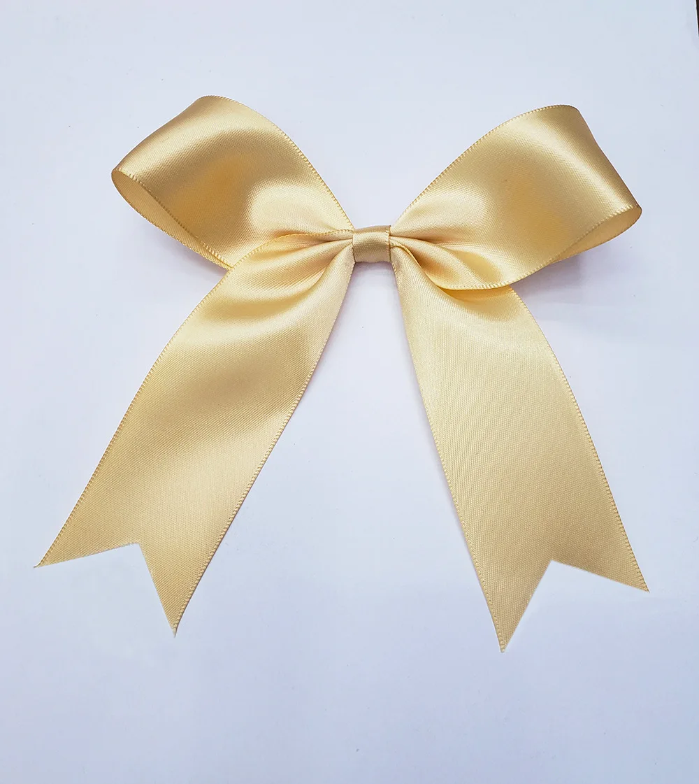 Top Grade Premade Satin Ribbon Elastic Bow With Stretch Loop,100