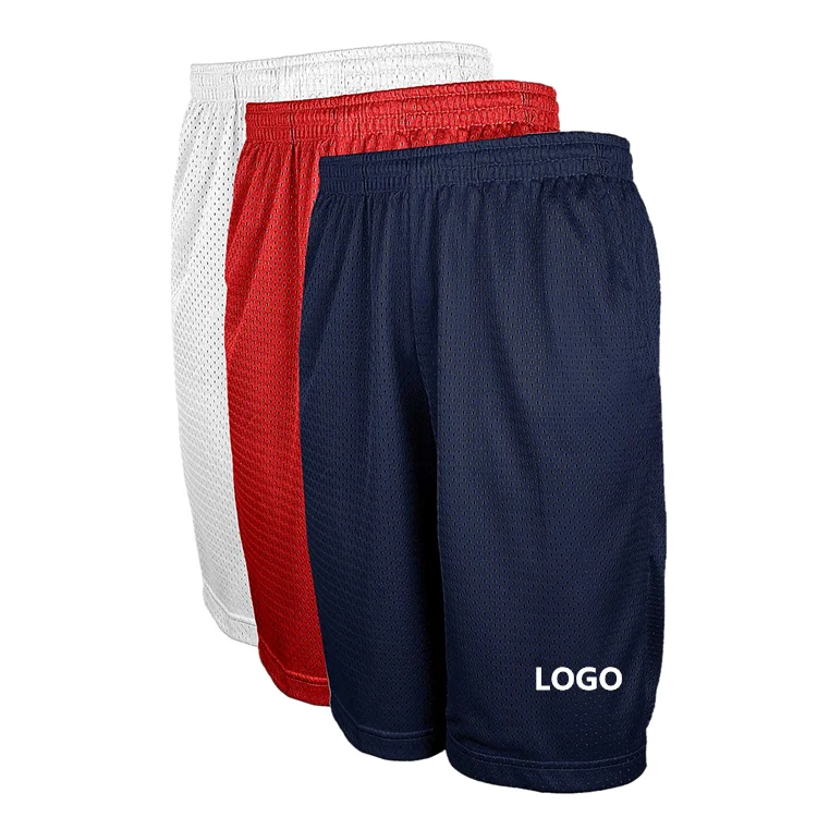 Wholesale Men's Mesh Active Running Red Basketball Training Shorts