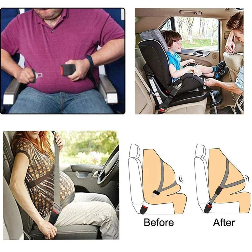 
Seat Belt Extender, 7/8 inch Metal Tongue, Car seat belt buckle extension for Obese Men Pregnant Women Children Safety Seats 
