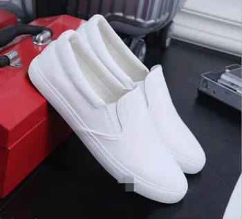 blank white canvas shoes