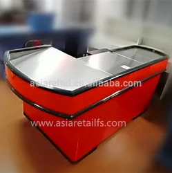 checkout counter with conveyor belt supplier