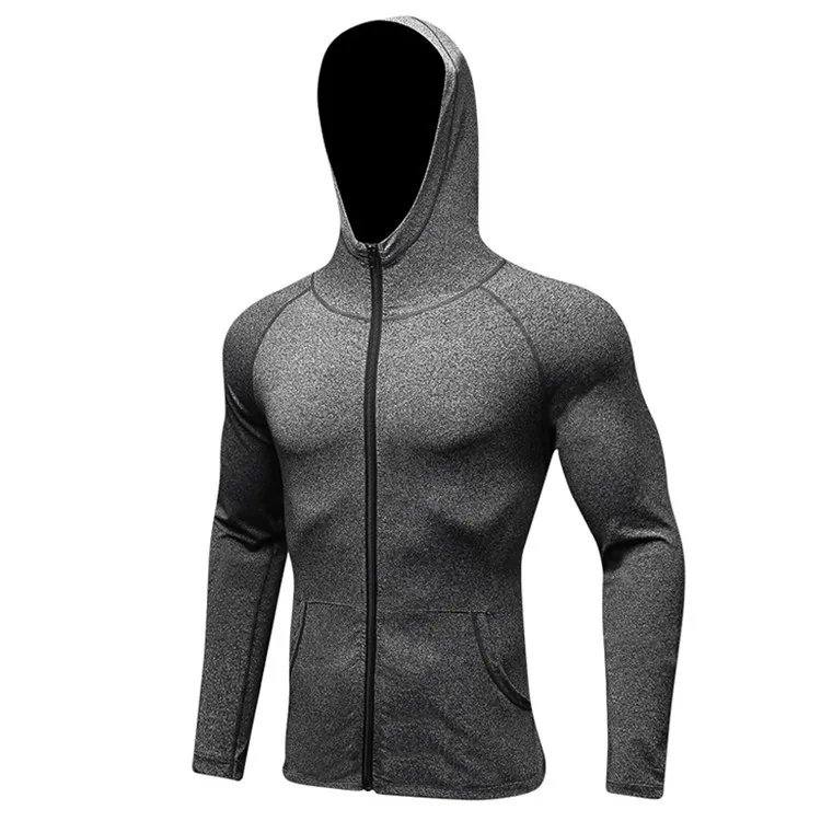

Men Running Jacket Shirt Sweaters Hoody Fitness Outdoor Sports Bodybuilding Training Gym Jogging Wear, Custom color