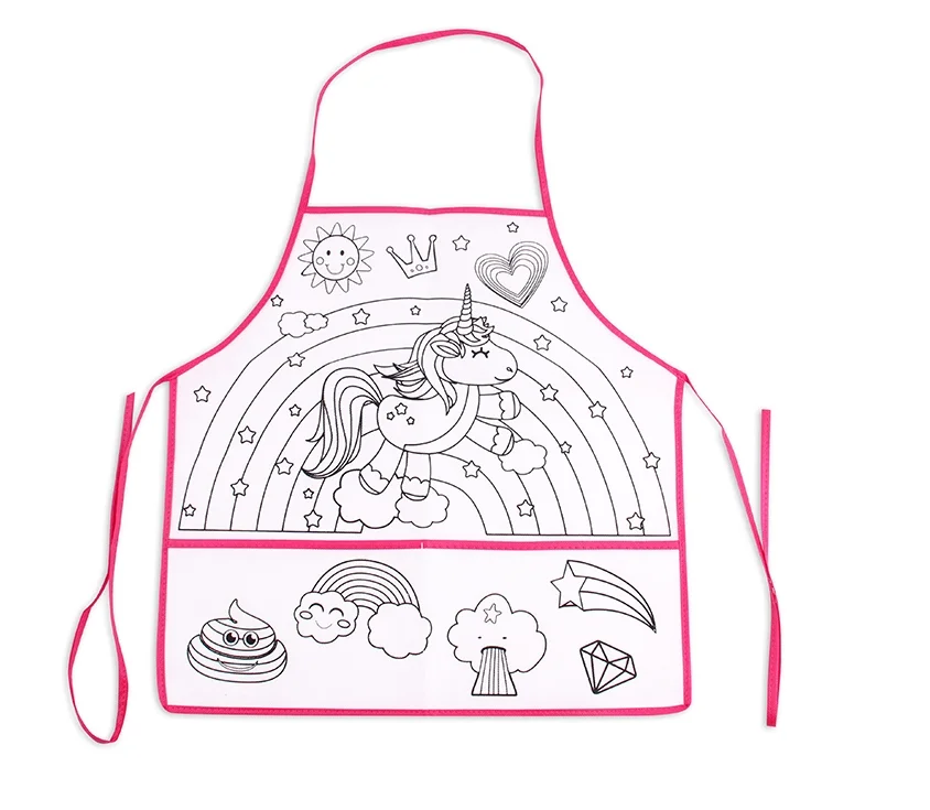 
Children coloring painting non woven apron for DIY 