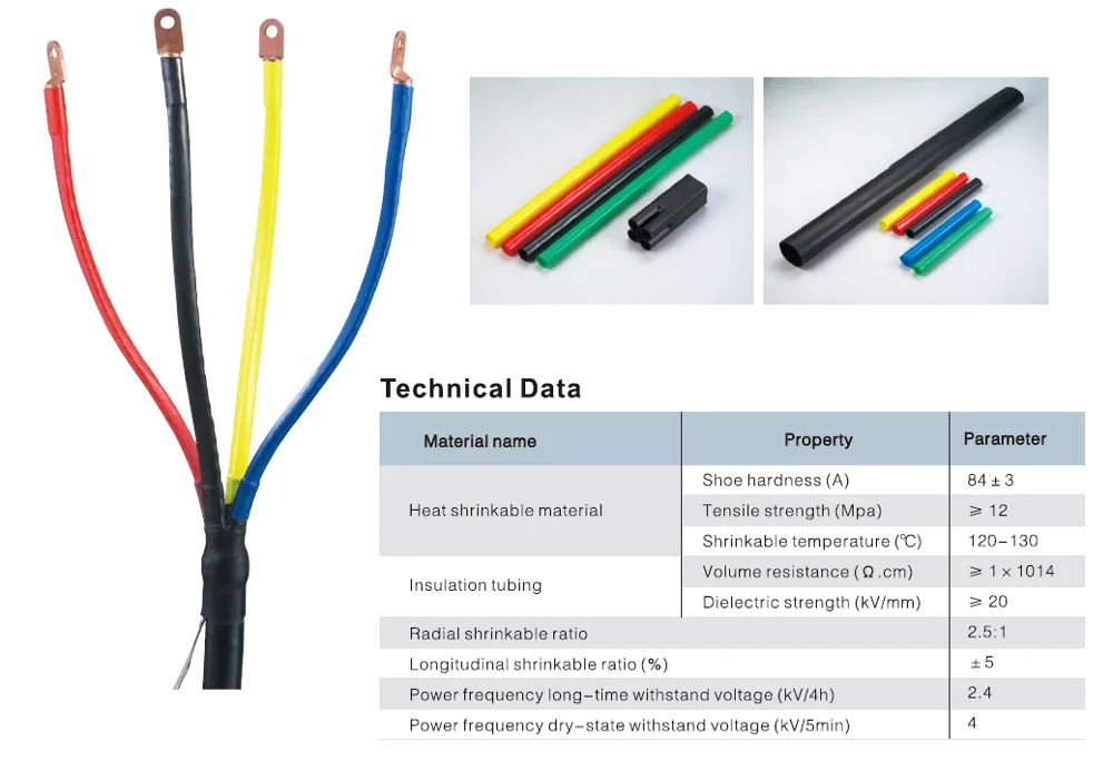 1kv Heat Shrinkable Termination Kit And Straight Through Joint Kit