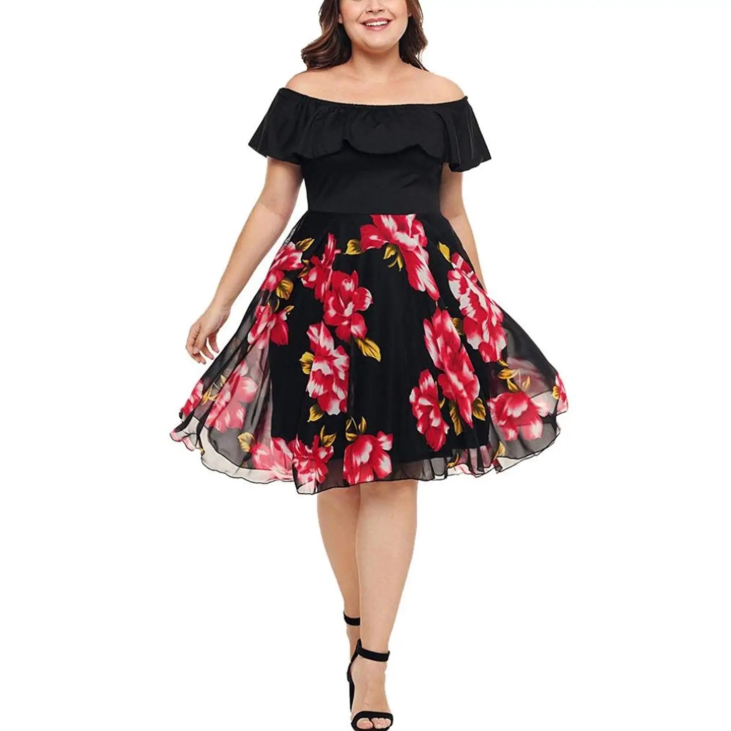 off the shoulder sundress plus size
