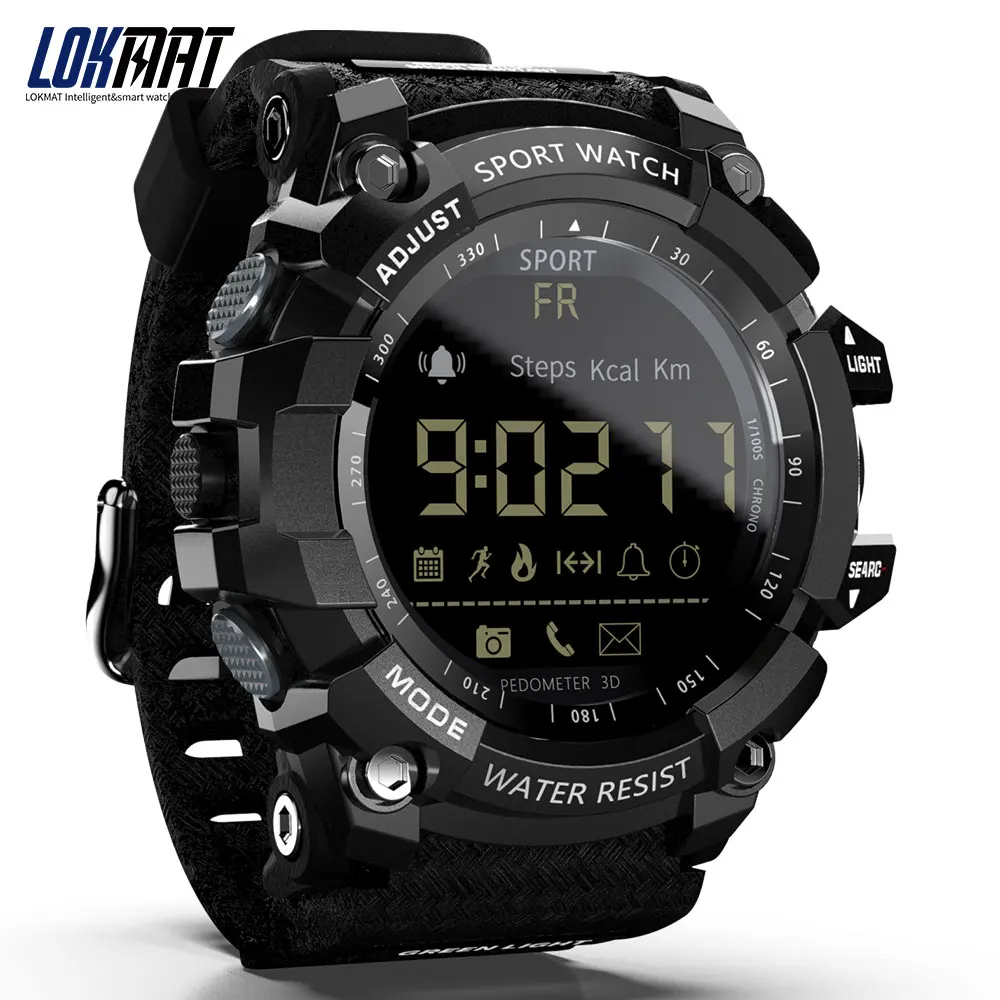 

LOKMAT MK16 Smart Watch Rough Style Military Watch 12 Months Endurance IP67 / 5ATM Waterproof EL Luminous Sports Smart, 4 colors