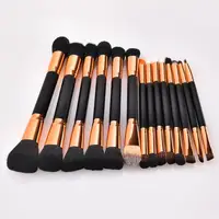 

brush makeup set 14pcs double side cosmetic brush kit black make up set hair brush