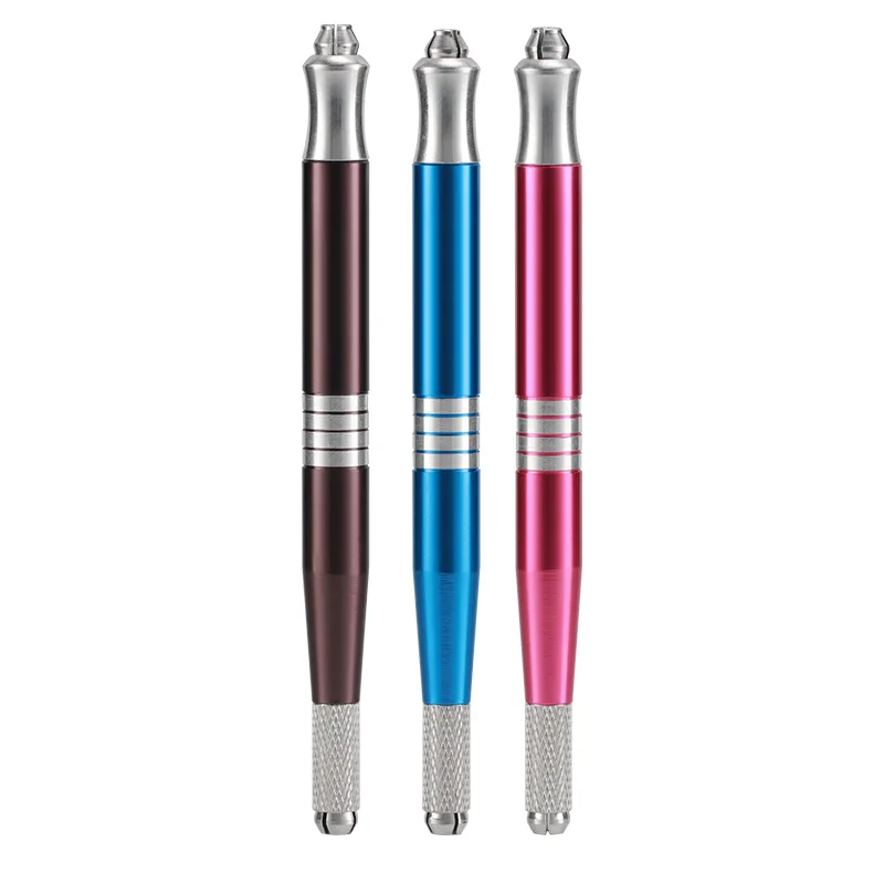 

Red Blue Coffee Professional Eyebrow Microblading Manual Pen Micropigmentation Eyebrow Pen Tool For Permanent Tattoo