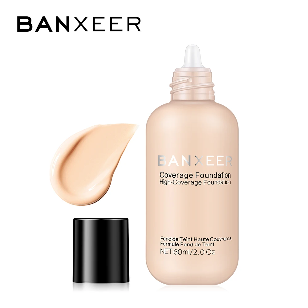 

BANXEER Liquid Foundation 60ml Matte Long Lasting Full Concealer Foundation Makeup, 6 colors