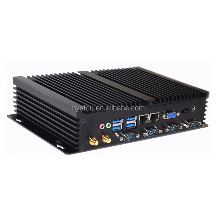 

Intel Core i5 3317u Fanless ITX Case 2 RJ45 Lan Linux Industrial Mini PC TV Box 4GB RAM 128G SSD 4 RS232 8 USB WiFi VGA Firewall