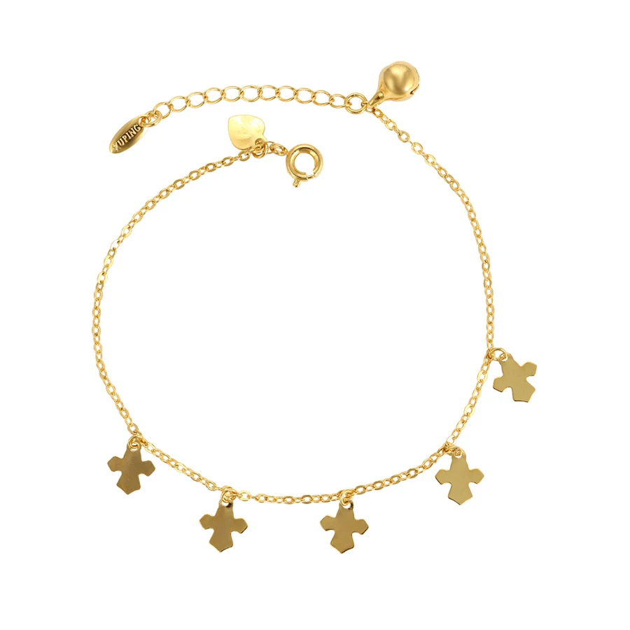 

74933 xuping anklet jewellery current multiply star chain bracelet with 24k gold plated, gold anklet, fancy anklet