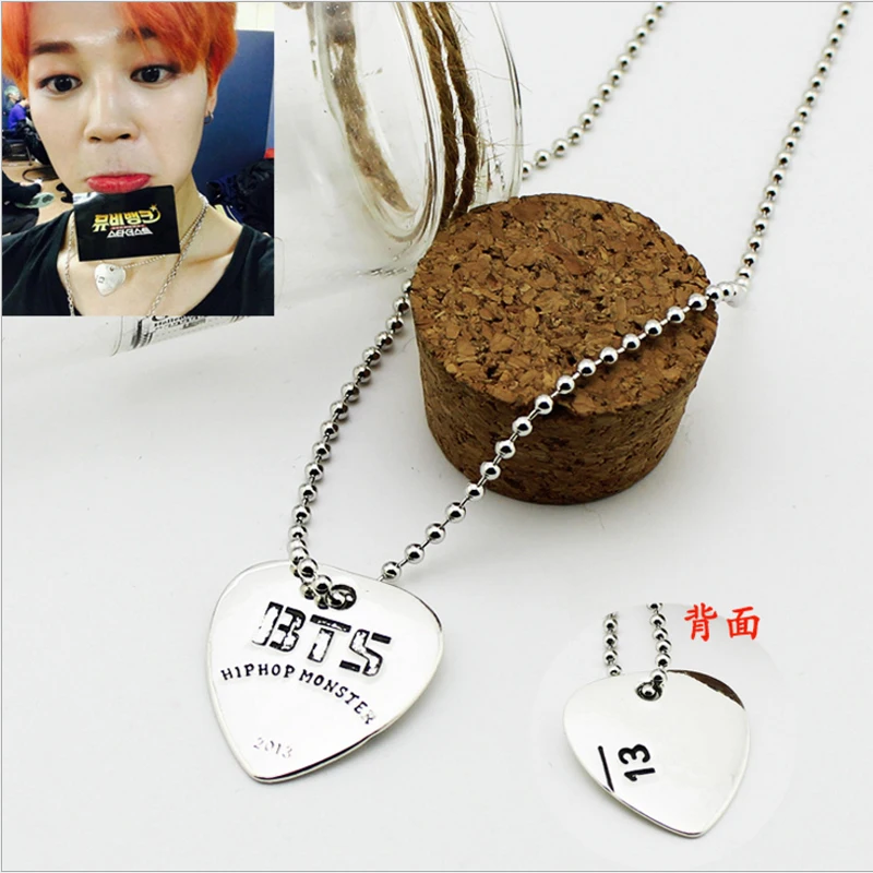 

2018 new Korean bullet-proof youth group BTS with necklace necklace Japan and South Korea Harajuku leather BTS necklace, Picture