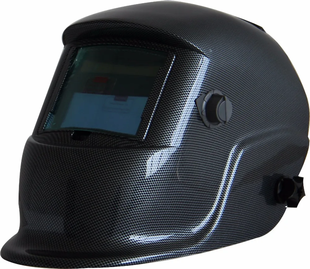 Masque De Soudage à Assombrissement Automatique - Cuir Véritable, Visière Rabattable, Protection Yeux Pour Soudeur