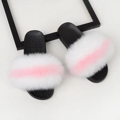 
Hot sale High Quality Colorful Fur Sliders fur slipper indoor 