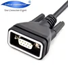 IP67 waterproof d-sub 9 pin connector cable