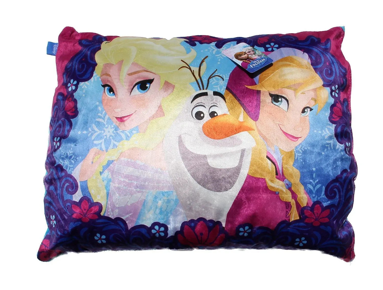 Disney Frozen Anna, Elsa and Olaf Ultraplush Bed Pillow- 20"x26"....