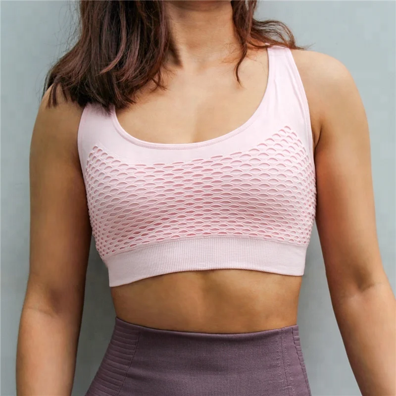 

Factory Directly Wholesale Quick Dry Mesh Shockproof Yoga Bra For Women