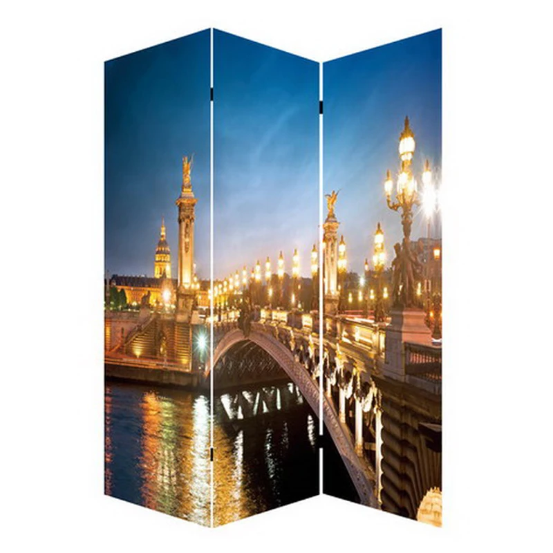 

Fuzhou Factory 3 Panels Cheap Room Divider, cheap folding canvas screen