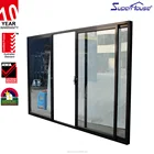 AS2047 hurricane impact Three tracks Aluminium sliding glass entry doors wholesale prices For Terrace