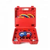 refrigerant brass testing manifold gauge valve set for air conditioner Refrigeration manifold gauge set red box