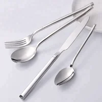 

2020 High quality 18/10 metal silverware cutlery set stainless steel 18/8 flatware set
