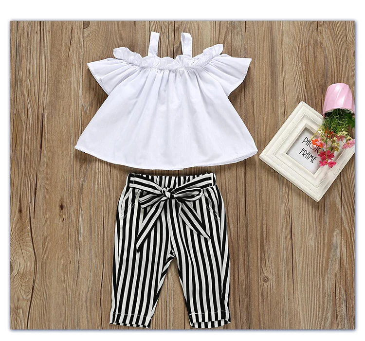 Baby Clothes 1-5 Years Old Baby Girl Summer 100% Cotton White One ...