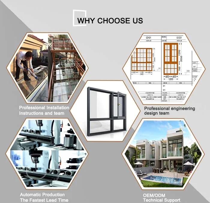 China Customized Colors Double Glazing Aluminum Profile For House Casement Windows And Doors