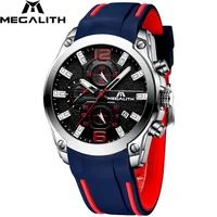 

Megalith 2019 New Fashion Sport Chronograph Men Watches Top Brand Luxury Stainless Steel Strap Calendar Quartz Watch
