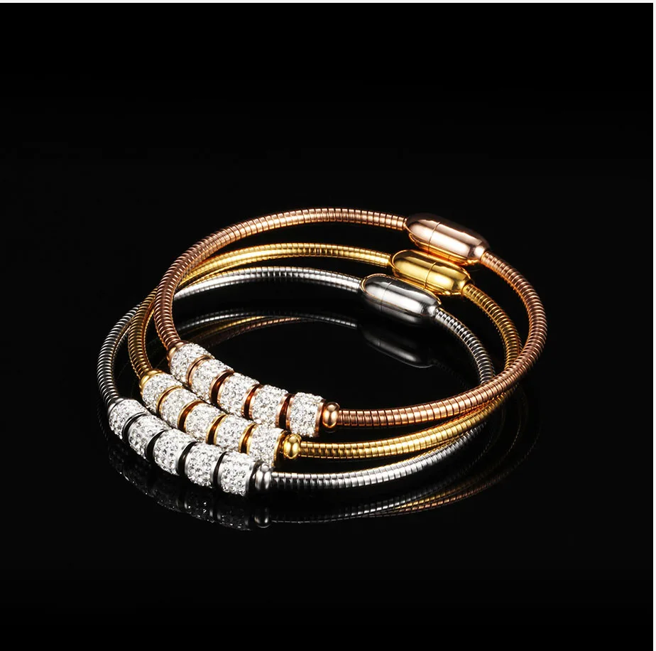 Wholesale Jewelry Cheap Titanium Clasp Bracelet Bangle Women Accessories 316l Stainless