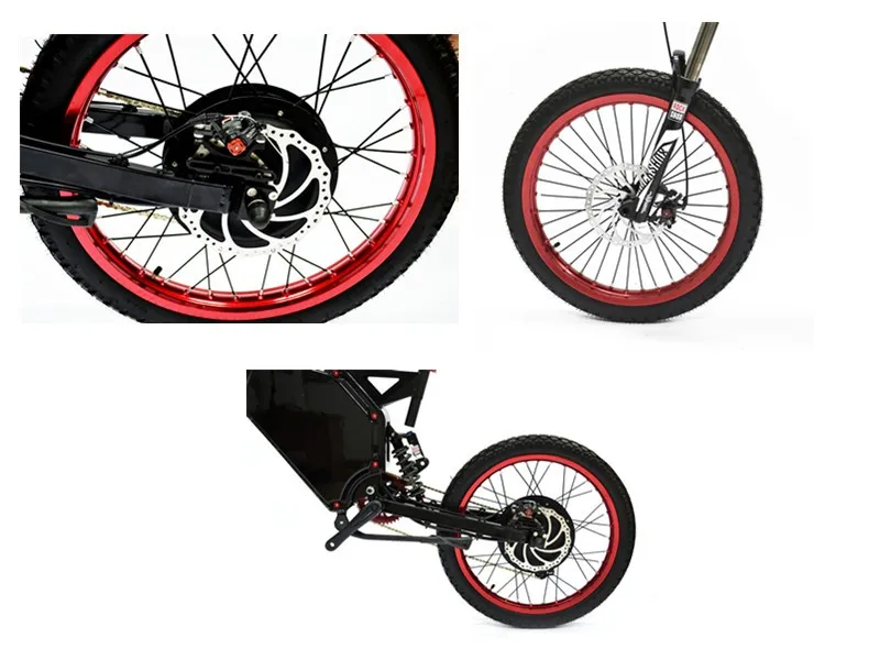 High Powerful 72v 5000w Motor Stealth Bomber Electric Bicycle Full Suspension 19x 25 Or 275 9981