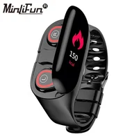 

M1 Smart Bracelet Dual BT 5.0 Wireless Earphone Heart Rate Blood Pressure Tracker Smart Watch Men For Ios Android Phone
