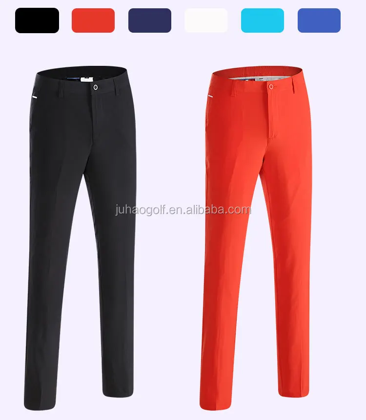 

High quality colorful polyester spandex custom men golf pants