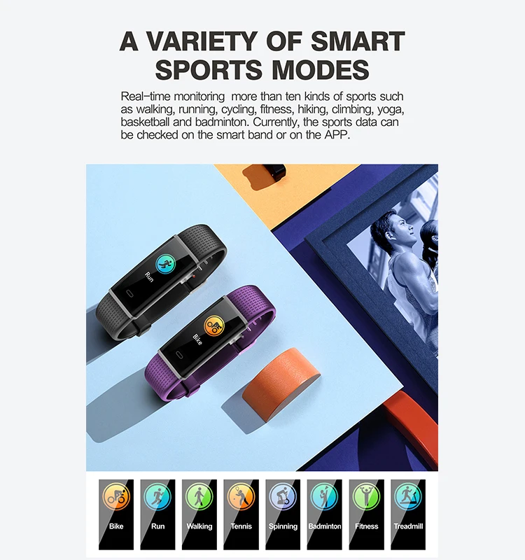 Color Display Screen Veryfit Bluetooth Smart Watch Wristband - Buy