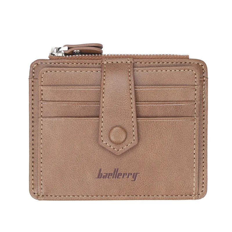 

baellerry 2019 new PU leather Card Holder For Men With Hasp,Male Short Coin Purse wallet, Black,brown,dark brown