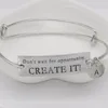 Personalized Bangle Men Jewelry Don't wait the Opportunity Create it Letter Bracelet Dropshipping YP0033