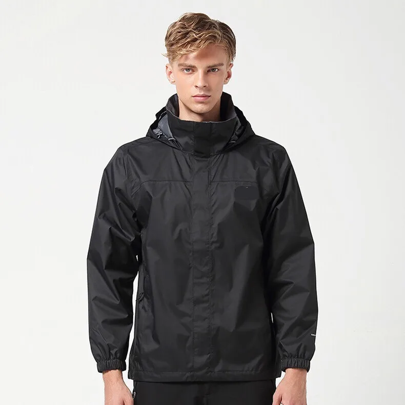 2019 Cotton Polyester Jacket High Quality Rain Jackette For Men Black ...