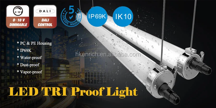 130-150lm/W IP69K LED Tri-proof Light for Parking Lot